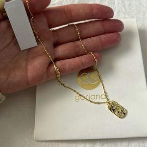 Gorjana dog tag necklace gold